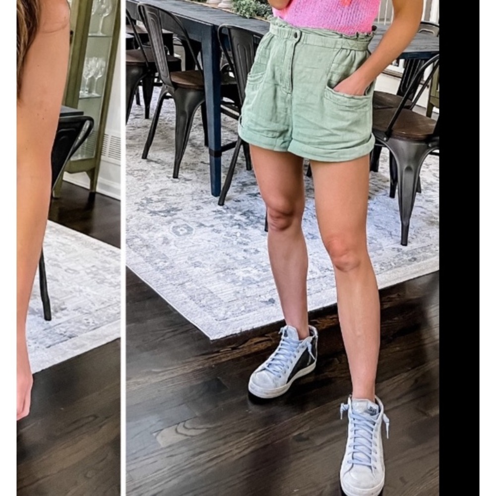 Free People high waist cuff shorts